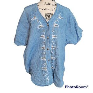 Vintage Pado Made in USA Denim Top - Size Large